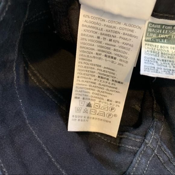 Levi's Black 721 High Rise Distressed Raw Hem Skinny Jeans 27 - Picture 8 of 10